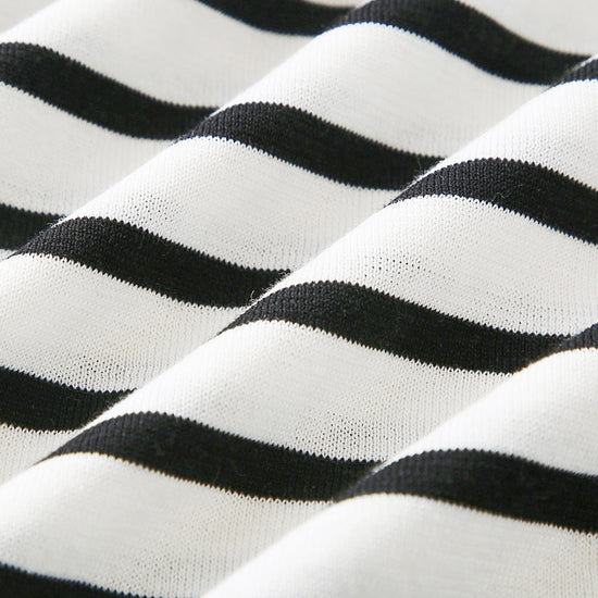 COMOBOCA Women's Striped Round Neck T-Shirt Sweater