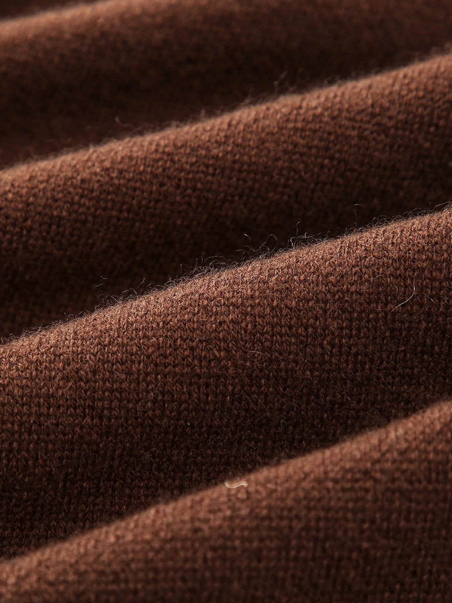 COMOBOCA 100% Wool Women's Wide Leg Pants with Drawstring