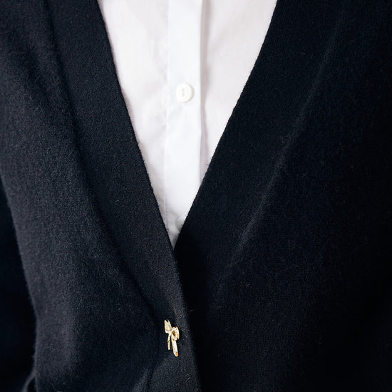 COMOBOCA 100% Cashmere Women's Puff Sleeve Knit Cardigan