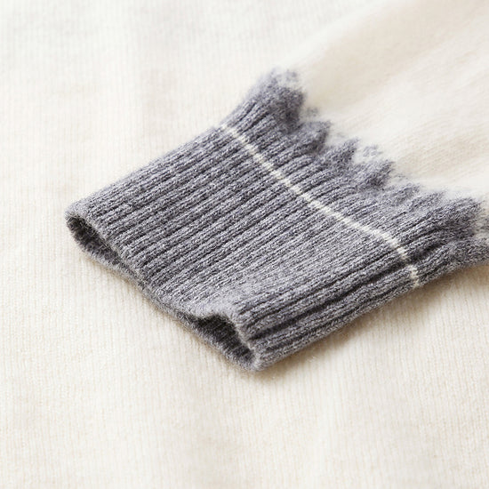 COMOBOCA 100% Cashmere Women's Fair Isle Knit Sweater