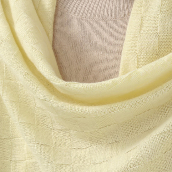 COMOBOCA 100% Cashmere Fringe Solid Color Shawl Scarf