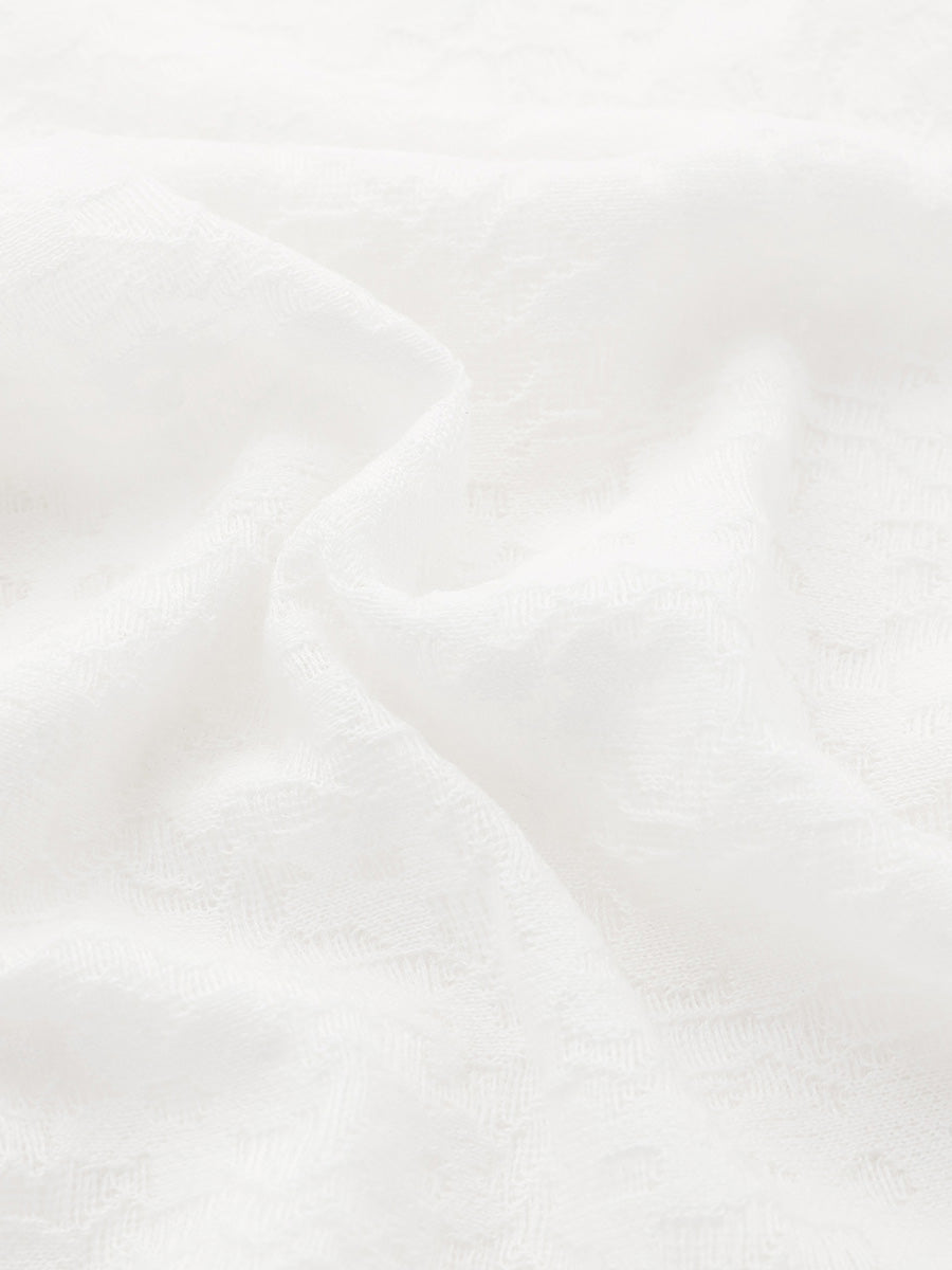 COMOBOCA Women's Cotton Silk Versatile Floral Lace Knit T-Shirt