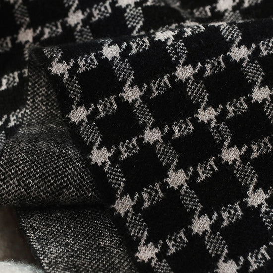 COMOBOCA Women's Plaid Wool Knit A Line Skirt