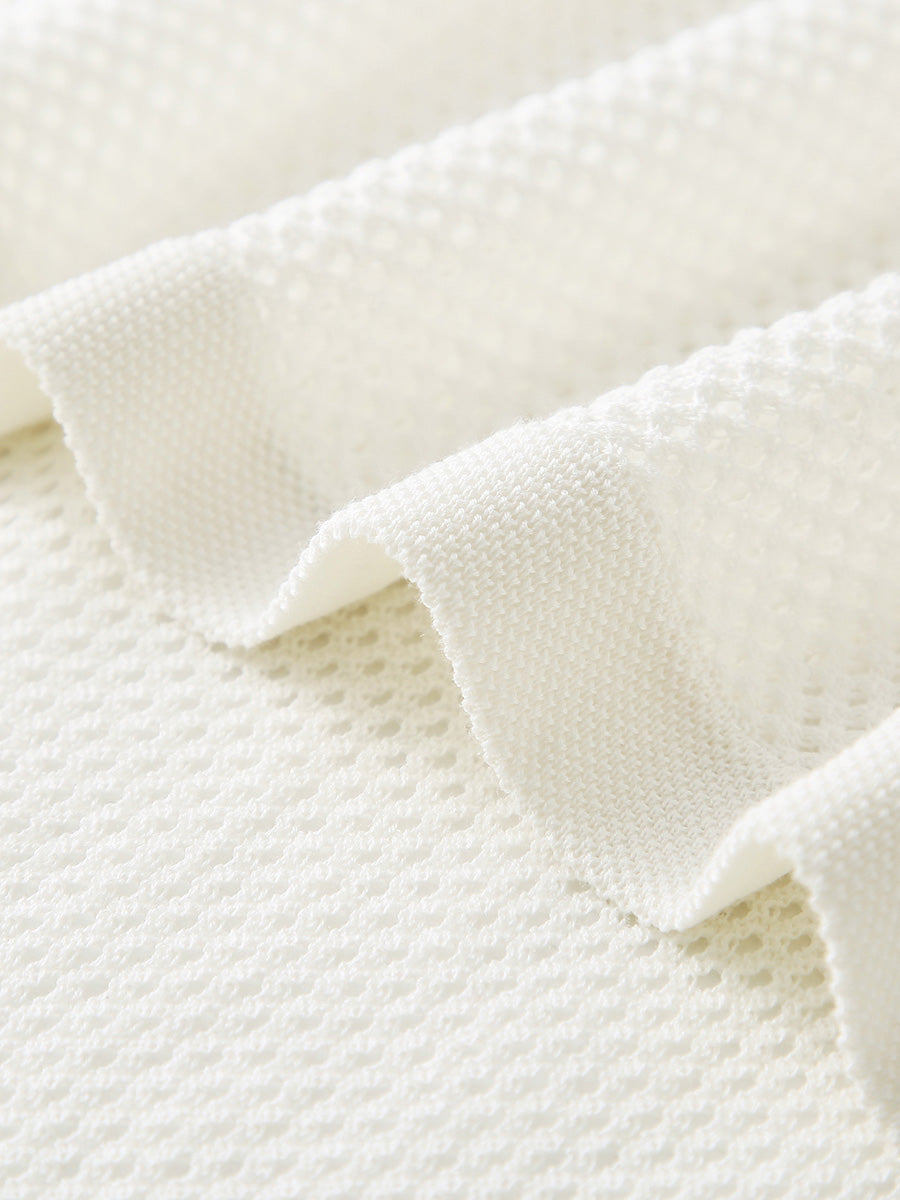 COMOBOCA Women's Open Front Mesh Knit Cardigan