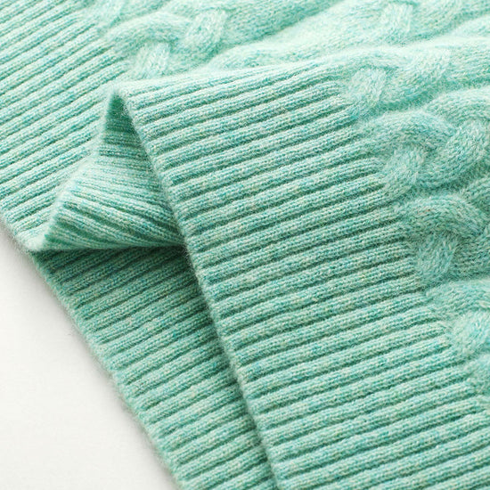 COMOBOCA 100% Cashmere Women's Cable Knit Sweater