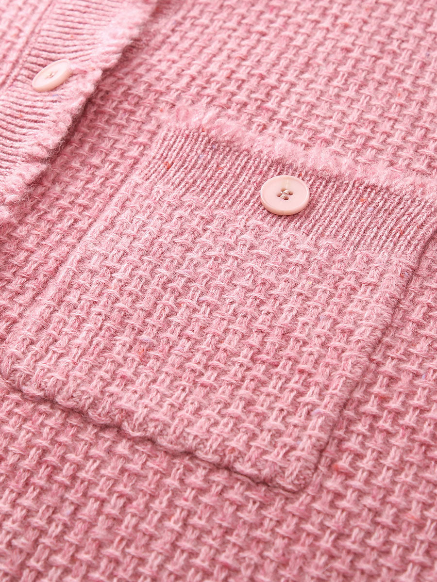 COMOBOCA 100% Cashmere Women's Knit Cardigan with Front Pockets