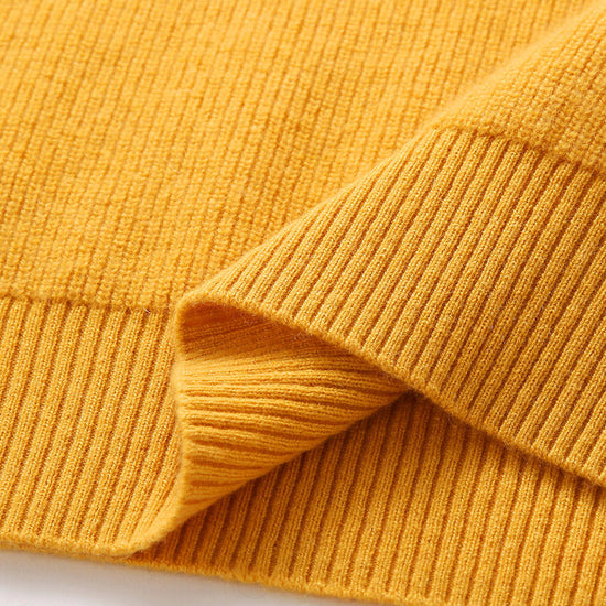 COMOBOCA 100% Cashmere Women's Ribbed Half Zip Knit Hoodie