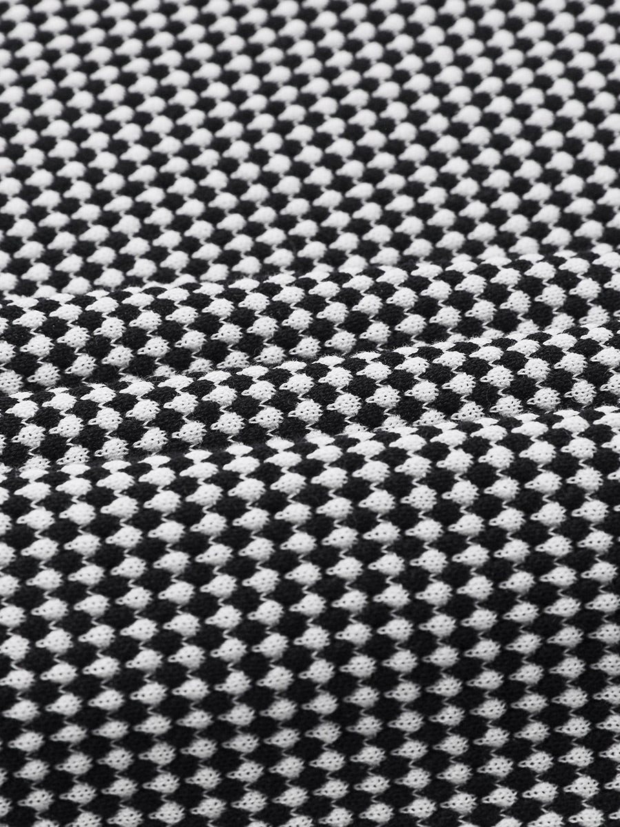 COMOBOCA Women's Houndstooth Pattern Knit T-Shirt