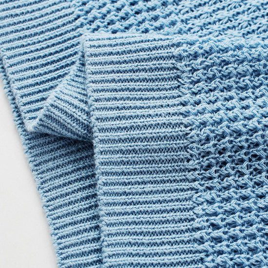 COMOBOCA Women's Tie-Neck Textured Knit Cap Sleeve Top