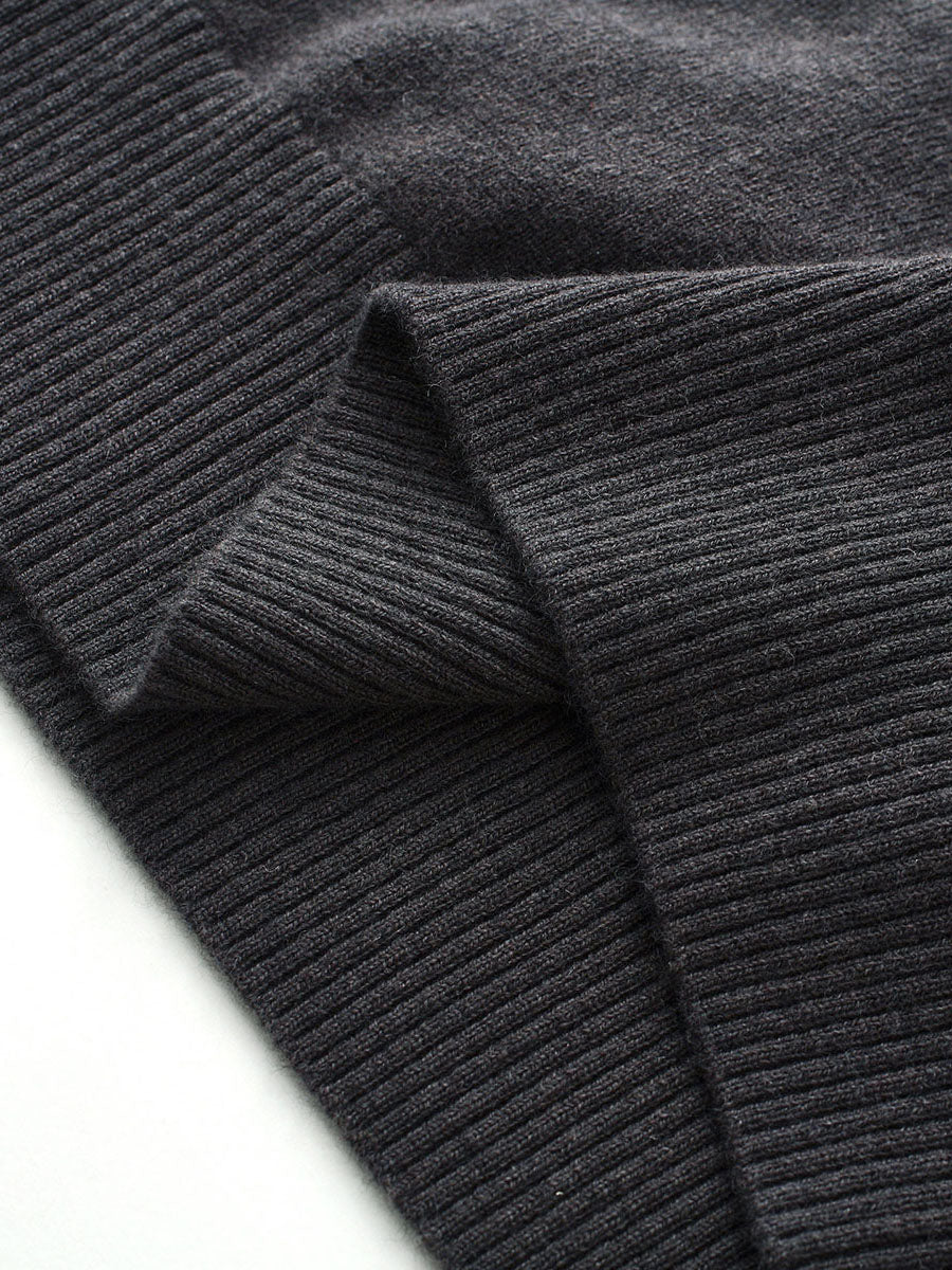 COMOBOCA 100% Wool Women's Fair Isle Zip Up Sweater