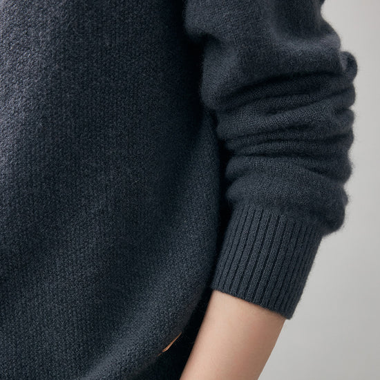 COMOBOCA 100% Cashmere Women's Double Zip Hoodie