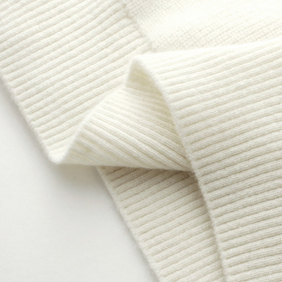 COMOBOCA 100% Cashmere Women's Color Block Round Neck Sweater