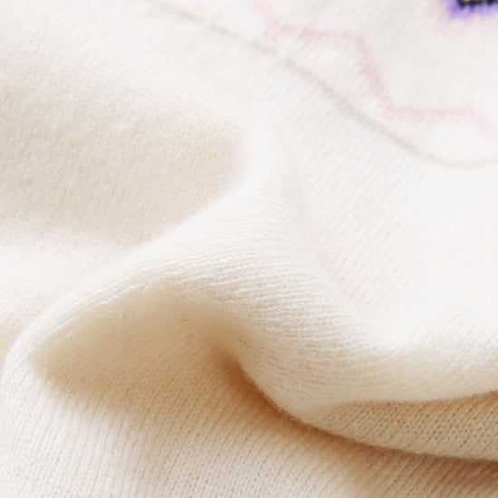 COMOBOCA 100% Wool Kids' Jacquard Round Neck Sweater