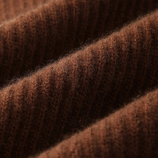 COMOBOCA 100% Cashmere Women's Turtleneck Ribbed Sweater