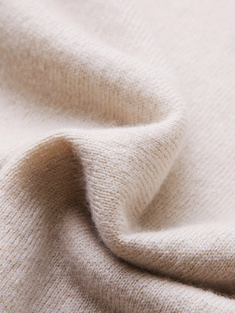 COMOBOCA 100% Wool Kids' Round Neck Plain 100% Sweater