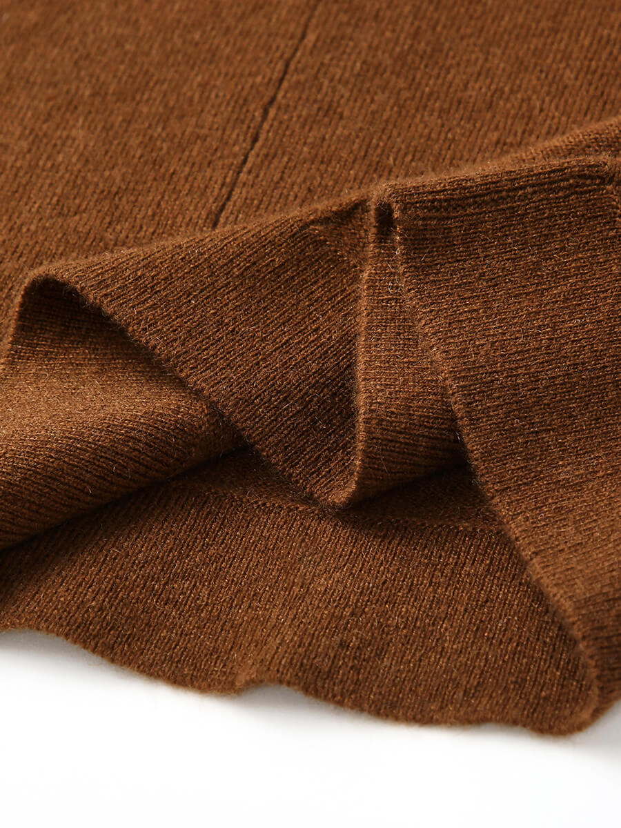 COMOBOCA 100% Cashmere Women's Half-Zip Mock Neck Pullover Sweater