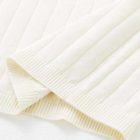 COMOBOCA Women's Ruffled Cap Sleeve Ribbed Knit Blouse