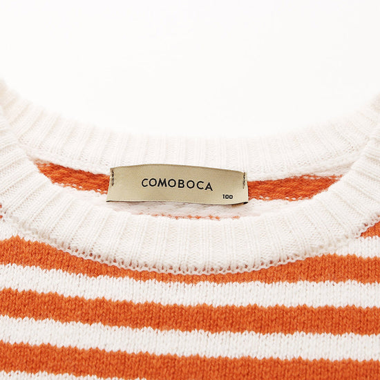 COMOBOCA 100% Wool Women's Striped Knit Pullover Sweater