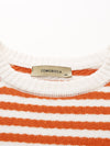 COMOBOCA 100% Wool Women's Striped Knit Pullover Sweater