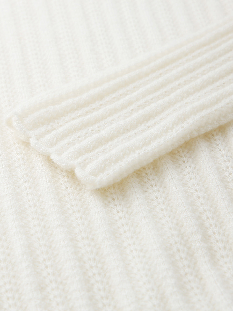 COMOBOCA Women's Ribbed Mock Neck Knit Sweater