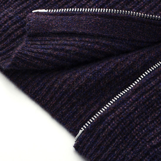 COMOBOCA 100% Cashmere Women's Ribbed Collared Zip Up Cardigan