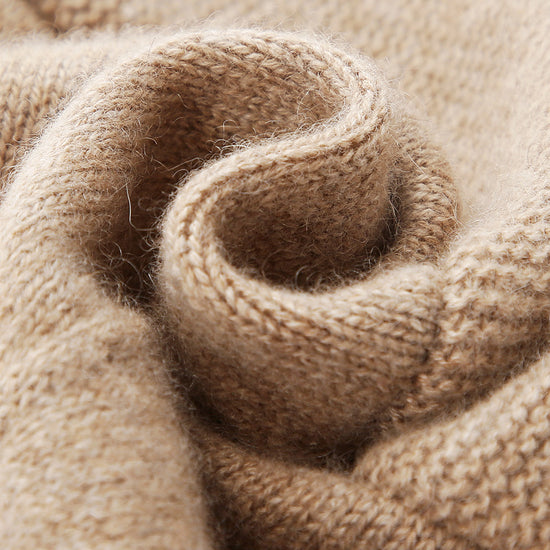 COMOBOCA 100% Cashmere Women's Button Decorated Knit Beanie