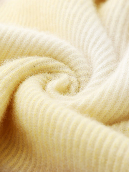 COMOBOCA 100% Cashmere Women's Gradient Color Knit Sweater