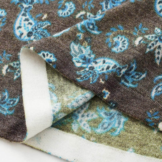 COMOBOCA Women's Paisley Floral Print Knit Sweater