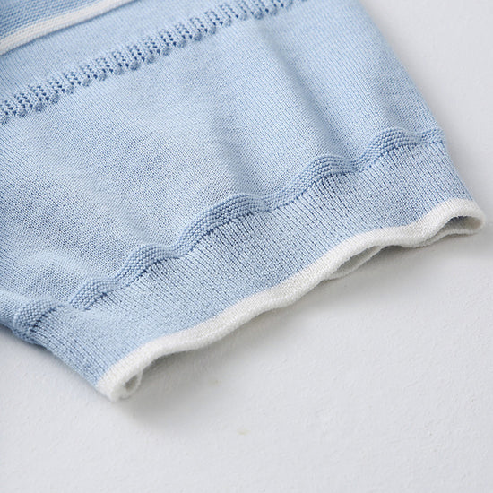 COMOBOCA Women's Relaxed Fit Striped Knit T-Shirt