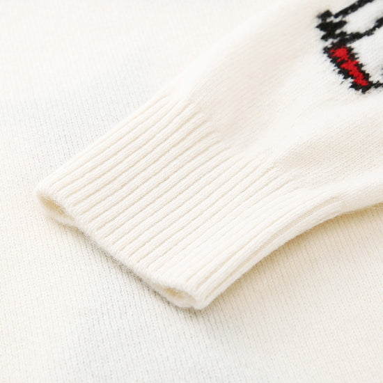 COMOBOCA 100% Cashmere Women's Christmas Embroidered Knit Sweater