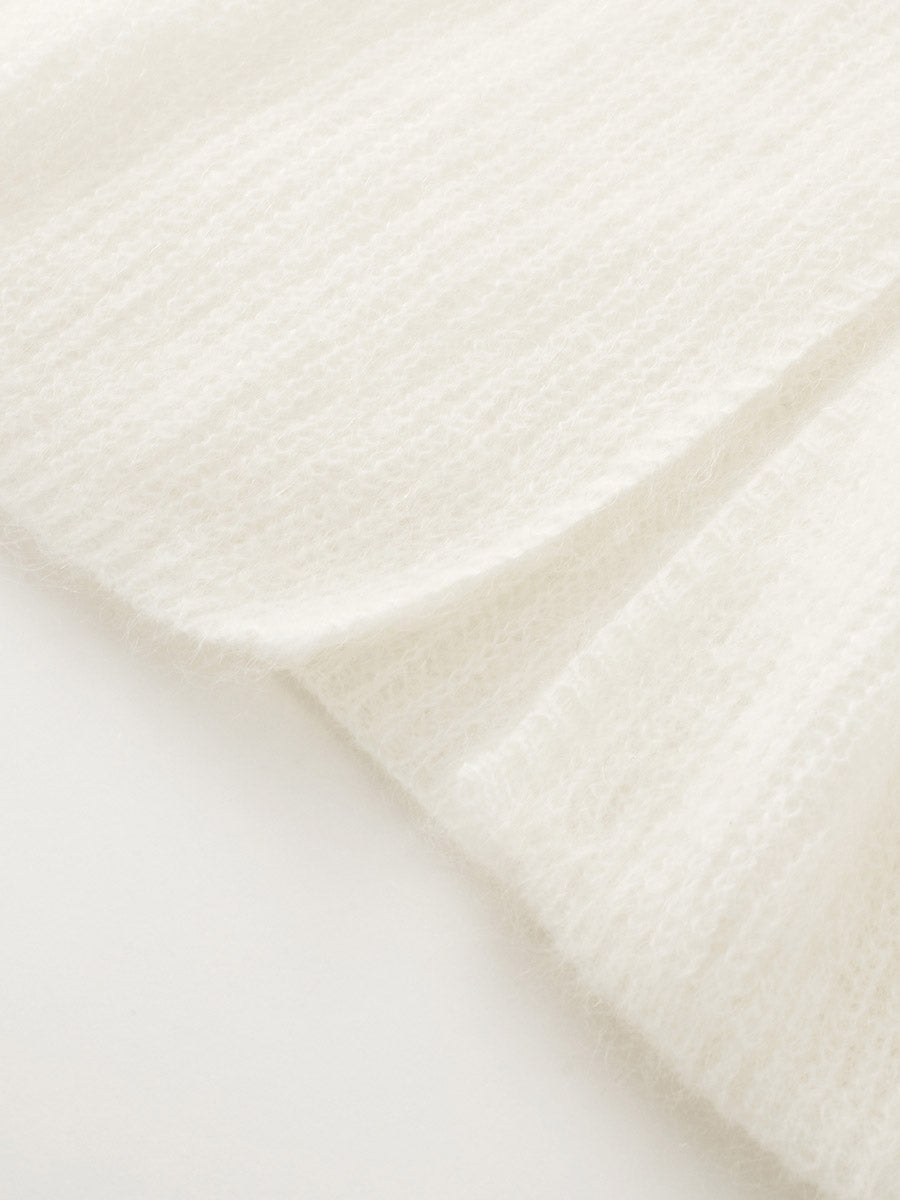 COMOBOCA Women's Mohair Fluffy Open Front Cardigan