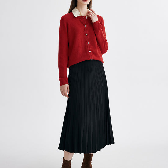 COMOBOCA 100% Cashmere Women's Button-Up Cardigan