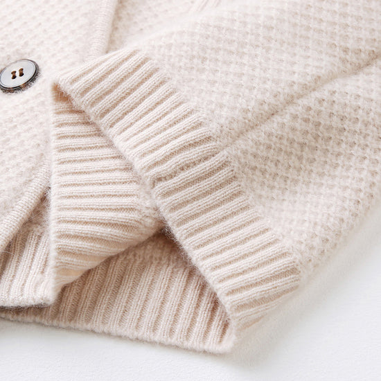 COMOBOCA 100% Cashmere Women's Blazer Collar Cardigan