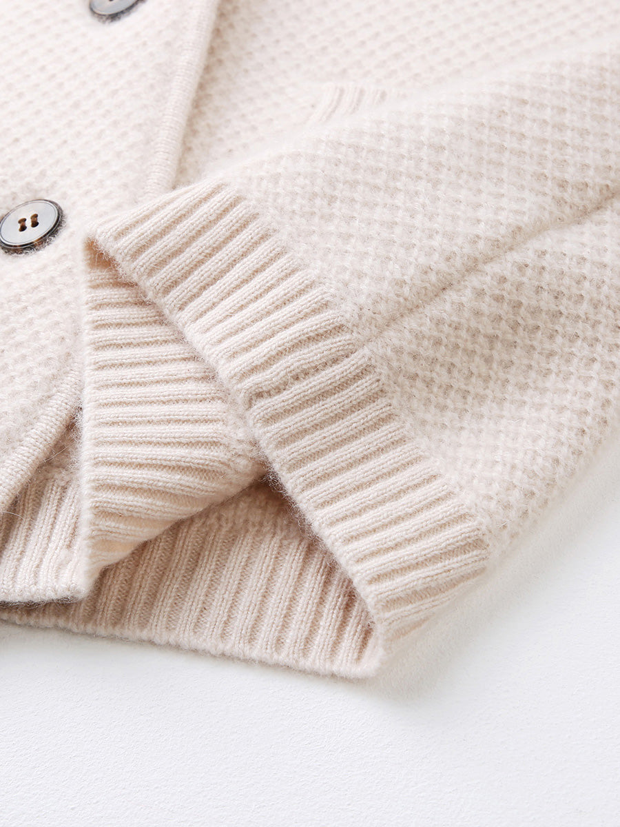 COMOBOCA 100% Cashmere Women's Blazer Collar Cardigan