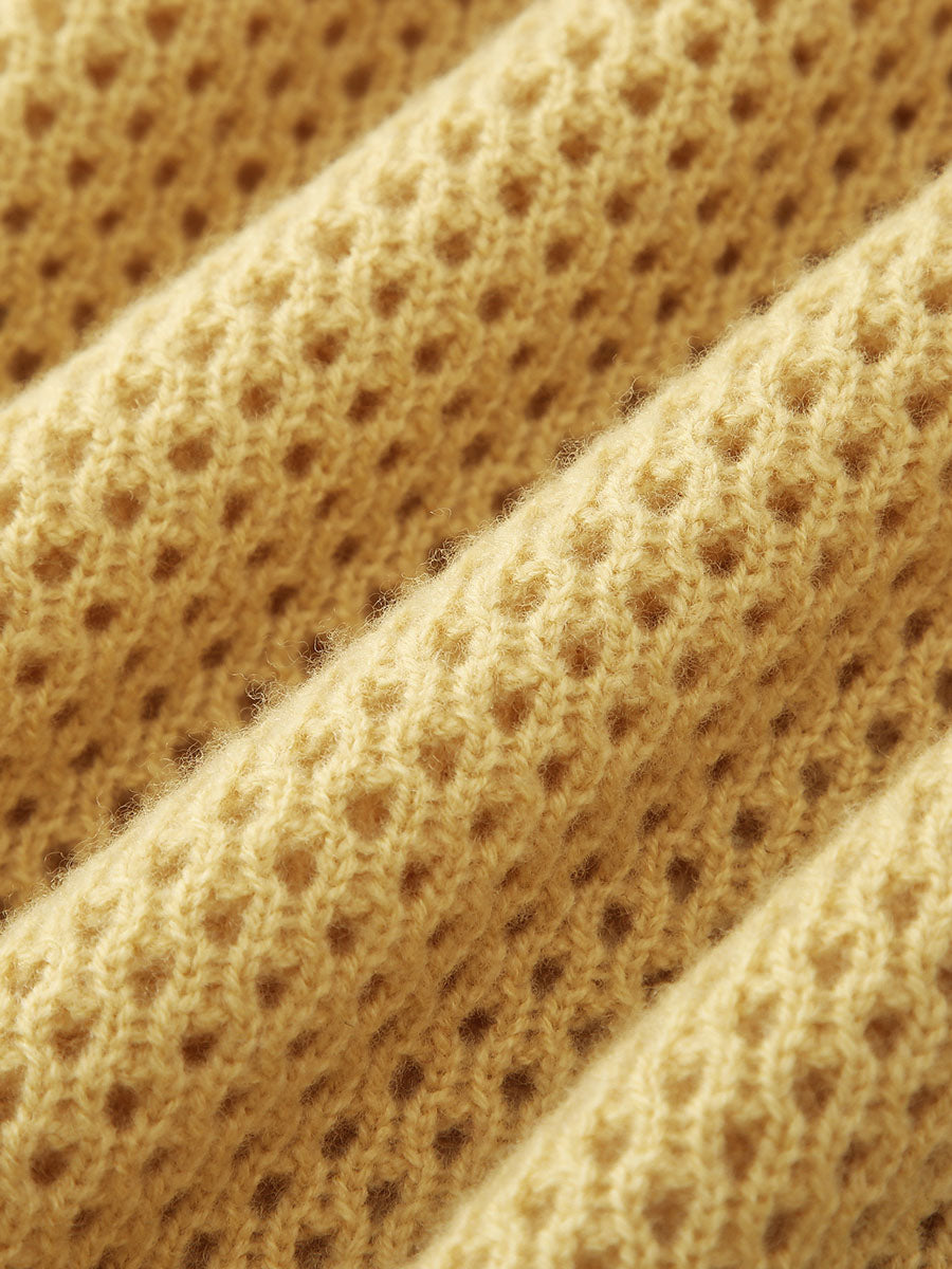 COMOBOCA 100% Wool Women's Embroidered Patch Knit Sweater