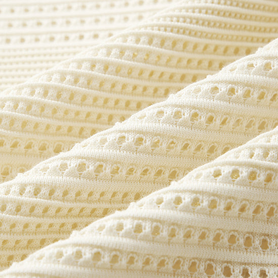 COMOBOCA Women's Ribbed Perforated T-Shirt