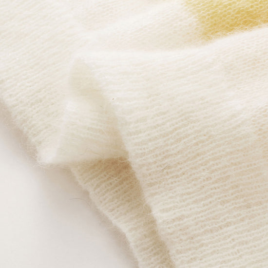 COMOBOCA Women's Mohair Striped Round Neck Sweater