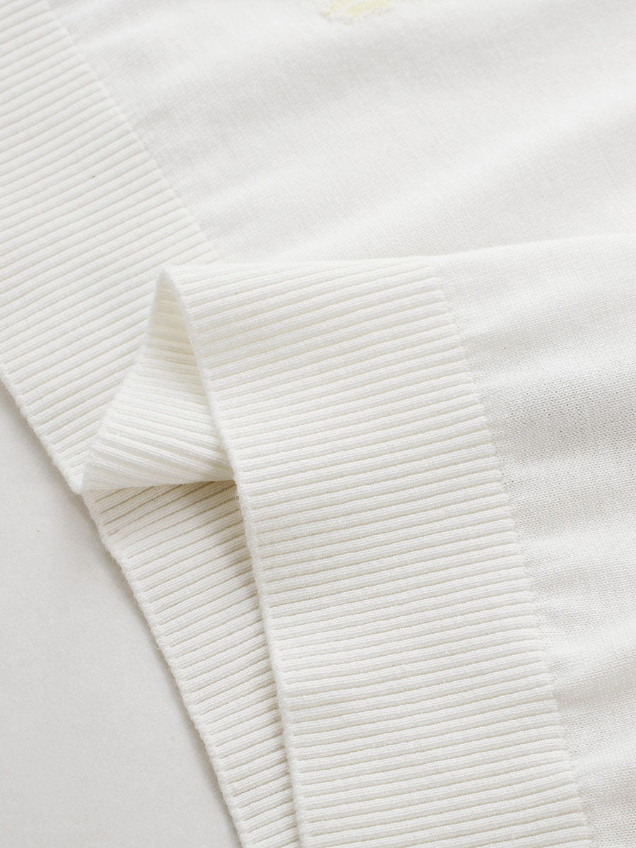 COMOBOCA Women's Forest Animal Intarsia Knit T-Shirt