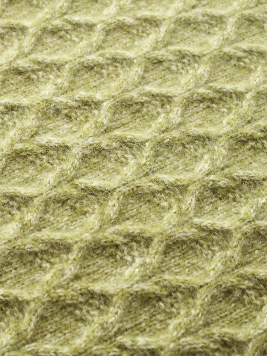 COMOBOCA 100% Cashmere Women's Cable Knit Mock Neck Sweater