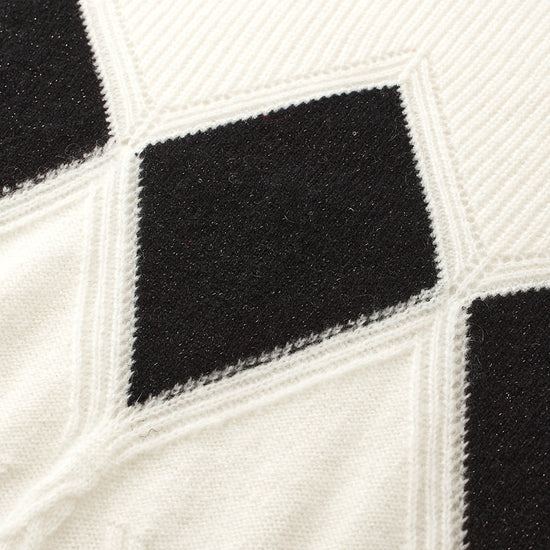 COMOBOCA 100% Cashmere Women's Argyle Patterned Round Neck Sweater