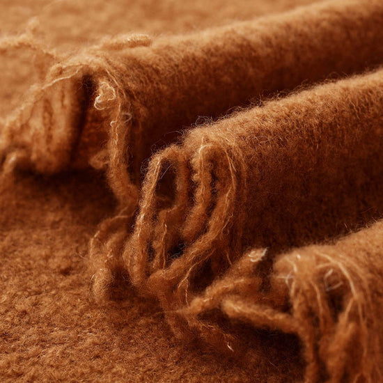 COMOBOCA Women's Fringed Triangle Knit Scarf