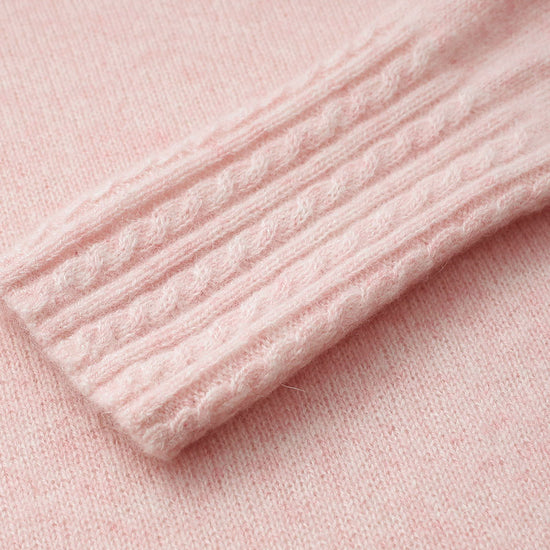 COMOBOCA 100% Cashmere Women's Mock Neck Knit Sweater