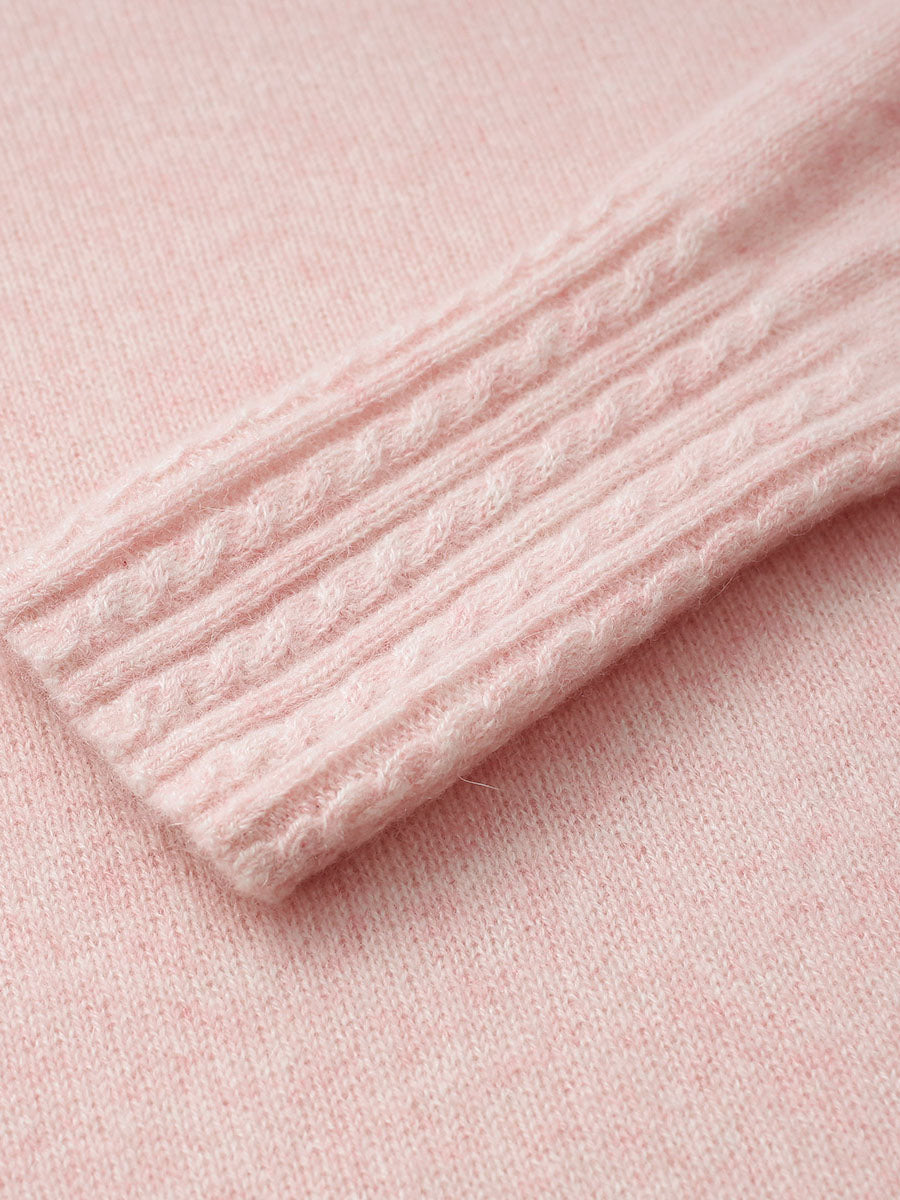 COMOBOCA 100% Cashmere Women's Mock Neck Knit Sweater