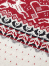 COMOBOCA 100% Cashmere Women's Fair Isle Reindeer Sweater