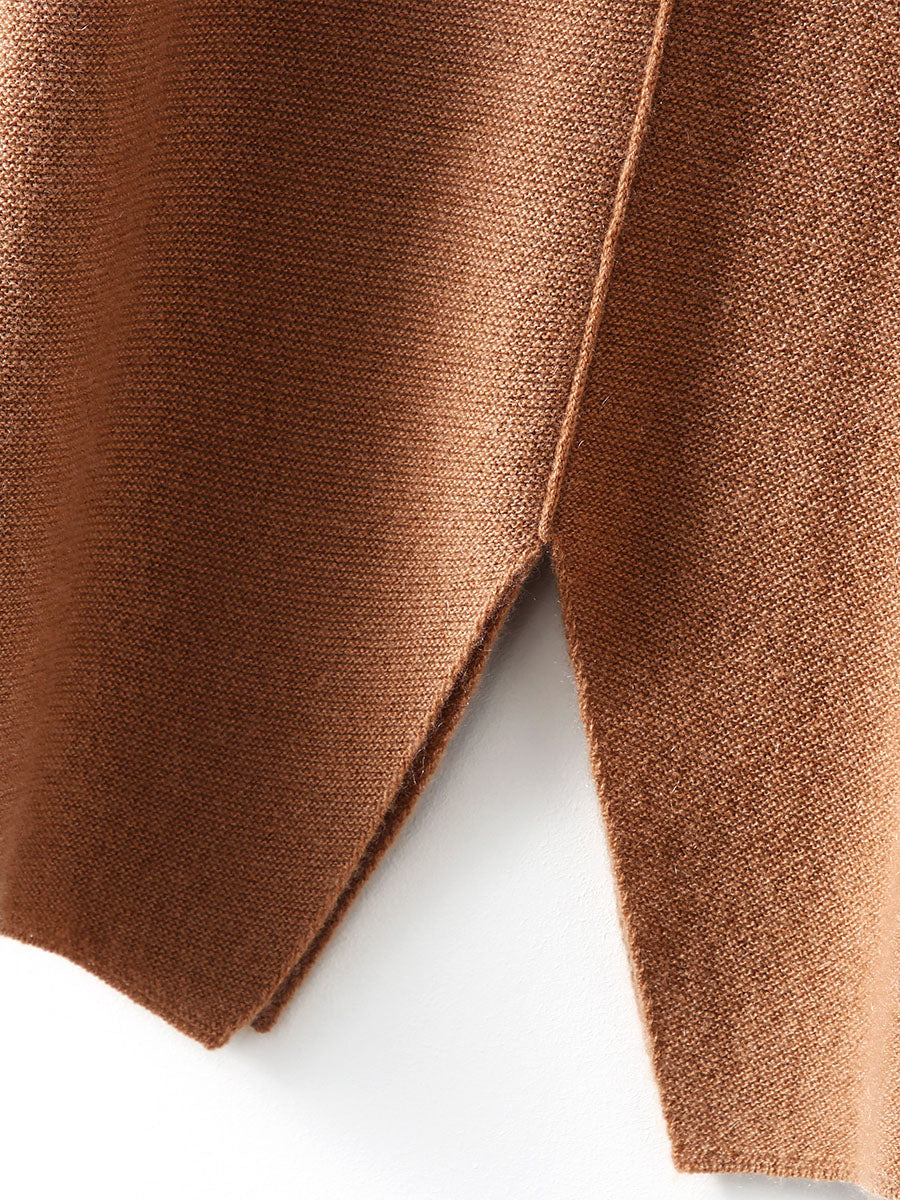 COMOBOCA 100% Cashmere Women's Split Knit Pencil Skirt