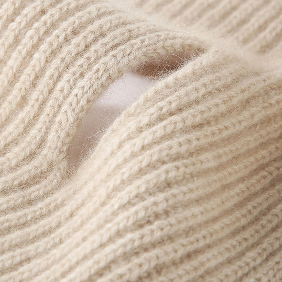 COMOBOCA 100% Cashmere Luxurious Ribbed Scarf