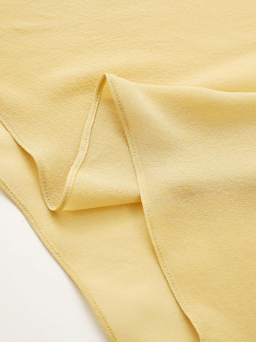 COMOBOCA 100% Mulberry Silk Women's Bow Tie Blouse