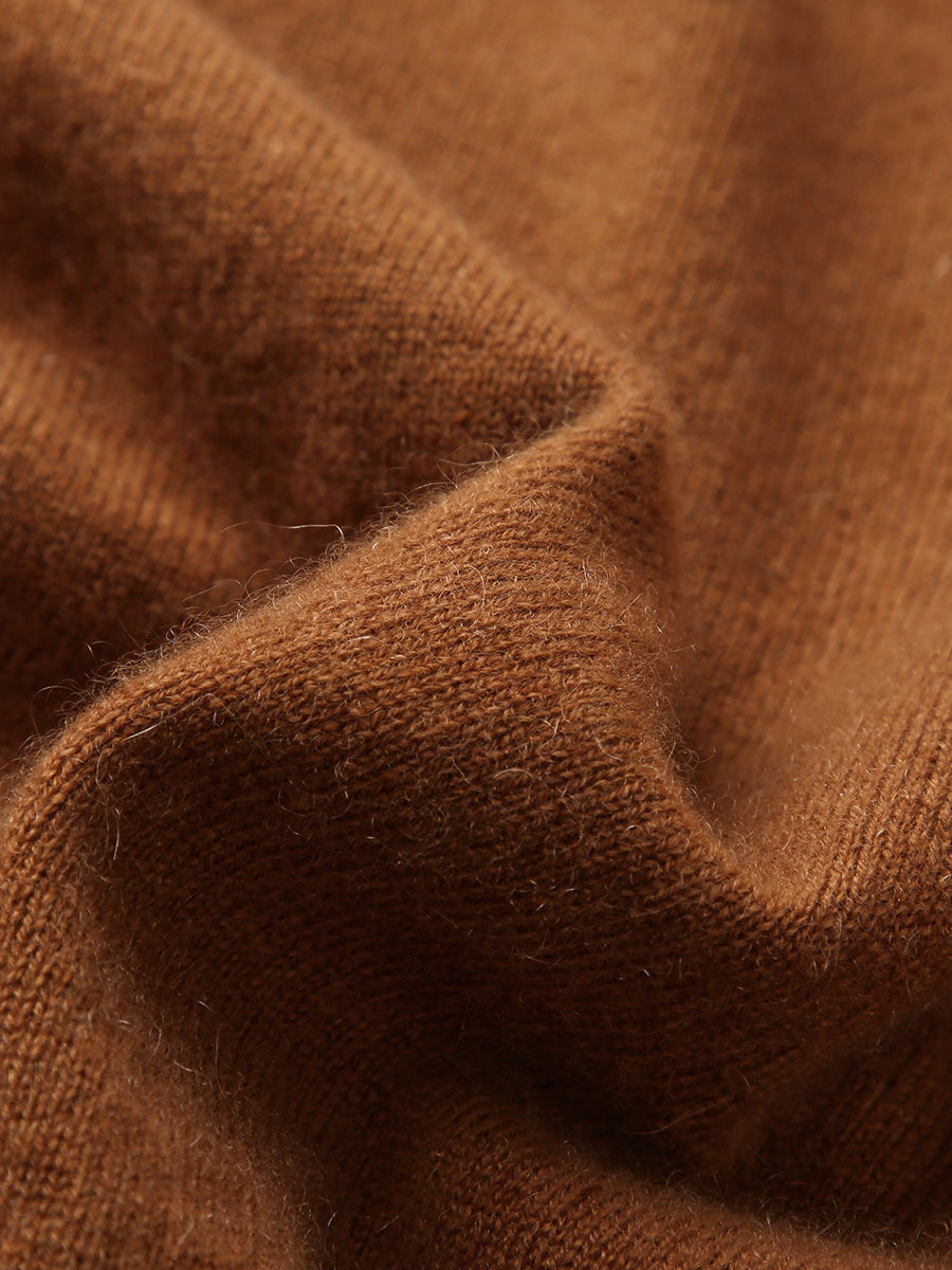 COMOBOCA 100% Cashmere Women's Turtleneck Cable Knit Sweater