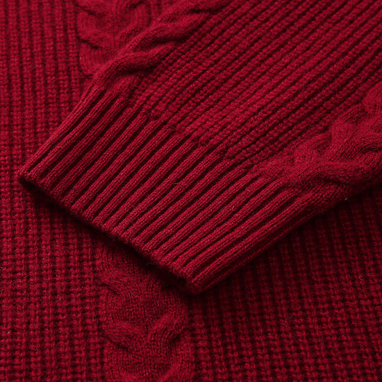 COMOBOCA 100% Wool Women's Cozy Cable Knit Long Coat