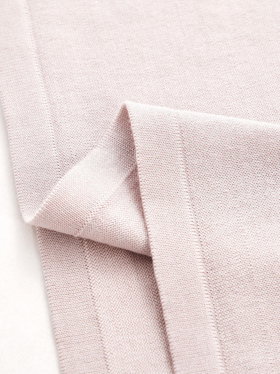 COMOBOCA Women's Side Ruched Mock Neck Knit T-Shirt